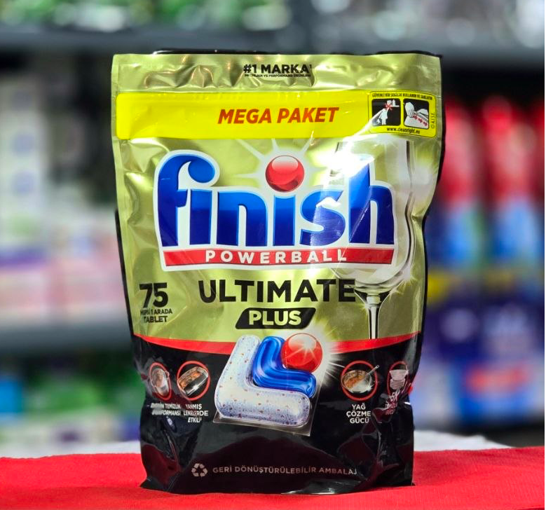 قرص ماشین ظرفشویی FINISH ULTIMATE PLUS فینیش کوانتوم آلتیمیت پلاس 75 عددی