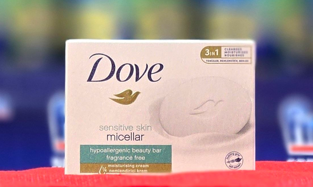 صابون صورت و بدن پوست های حساس داو Dove Sensitive Skin Micellar Soap 90g